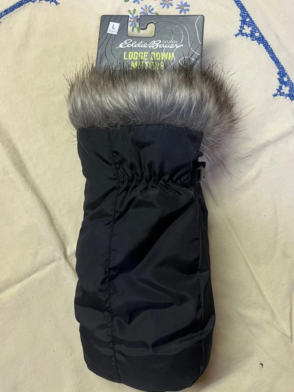 Eddie Bauer Black Lodge Down Mittens